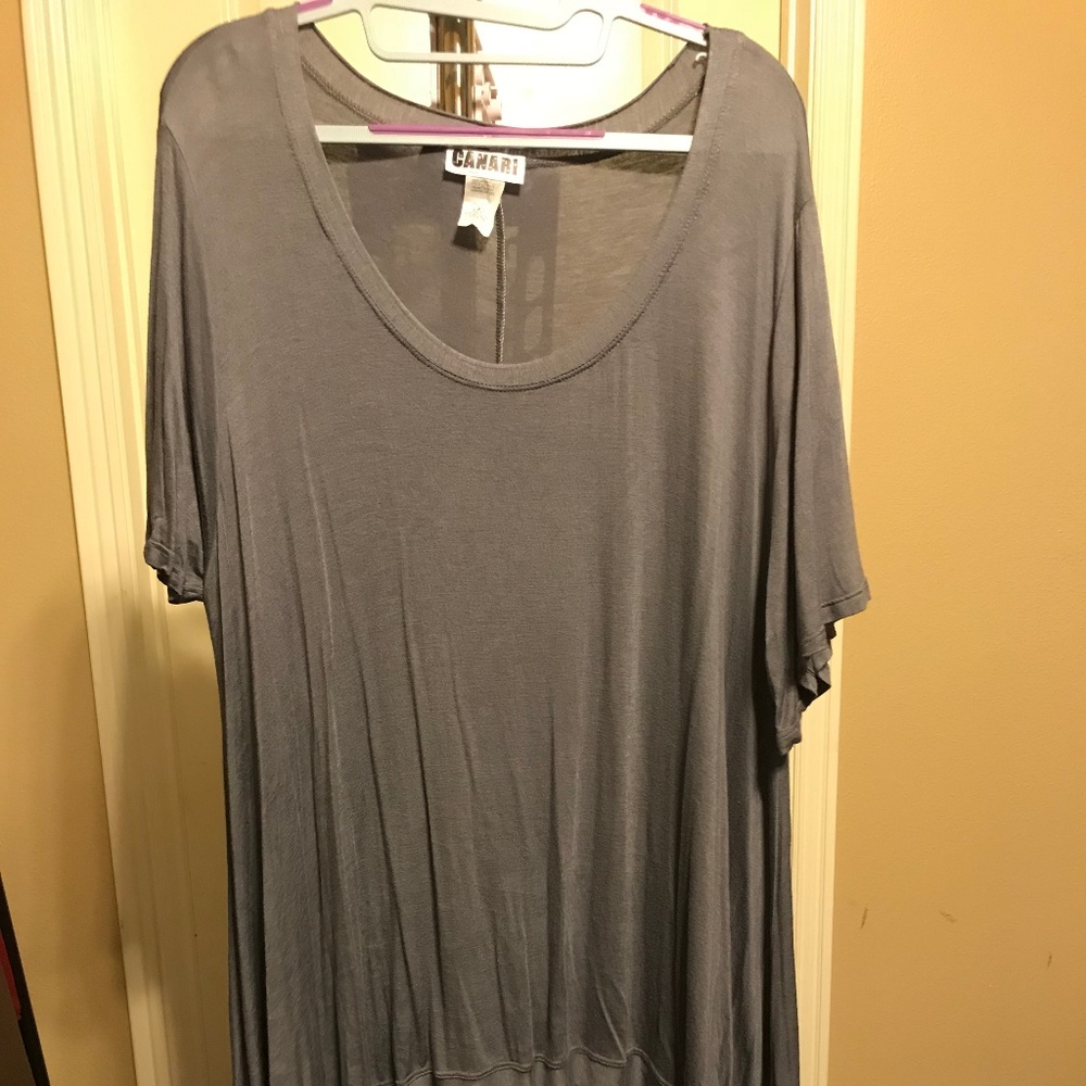 NWOT Canari Soft Grey SS Tunic 3X
